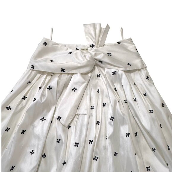 Ulla Johnson Aglae Bow-Detailed Taffeta Midi Skirt, Blanc Sz 4, NWT, $645 MSRP - Picture 9 of 16
